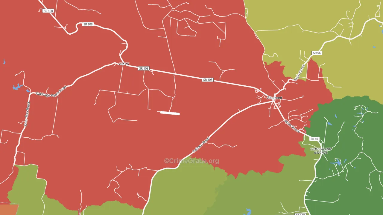 37301, TN Map of Theft Rates