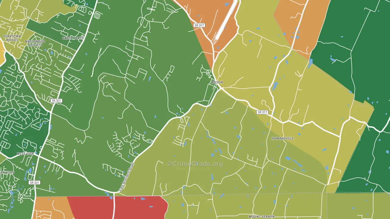37302, TN Map of Theft Rates