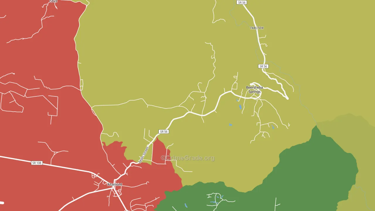 37305, TN Map of Theft Rates