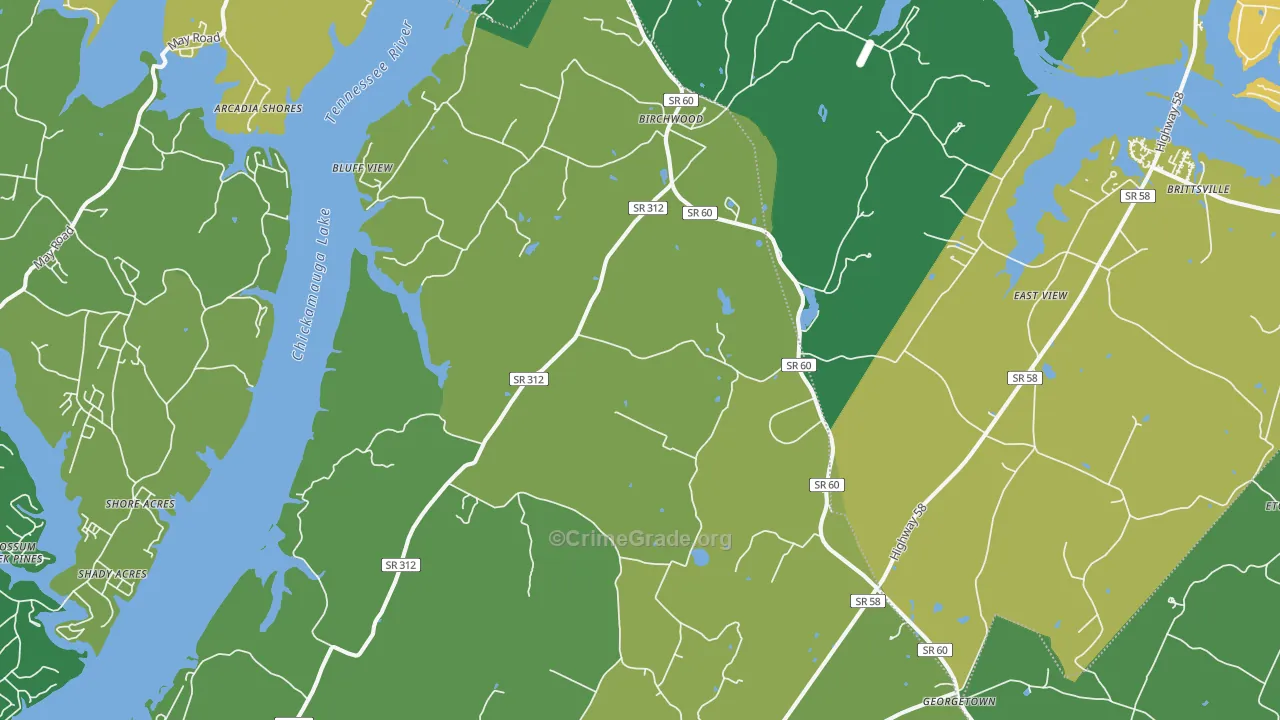 37308, TN Map of Theft Rates