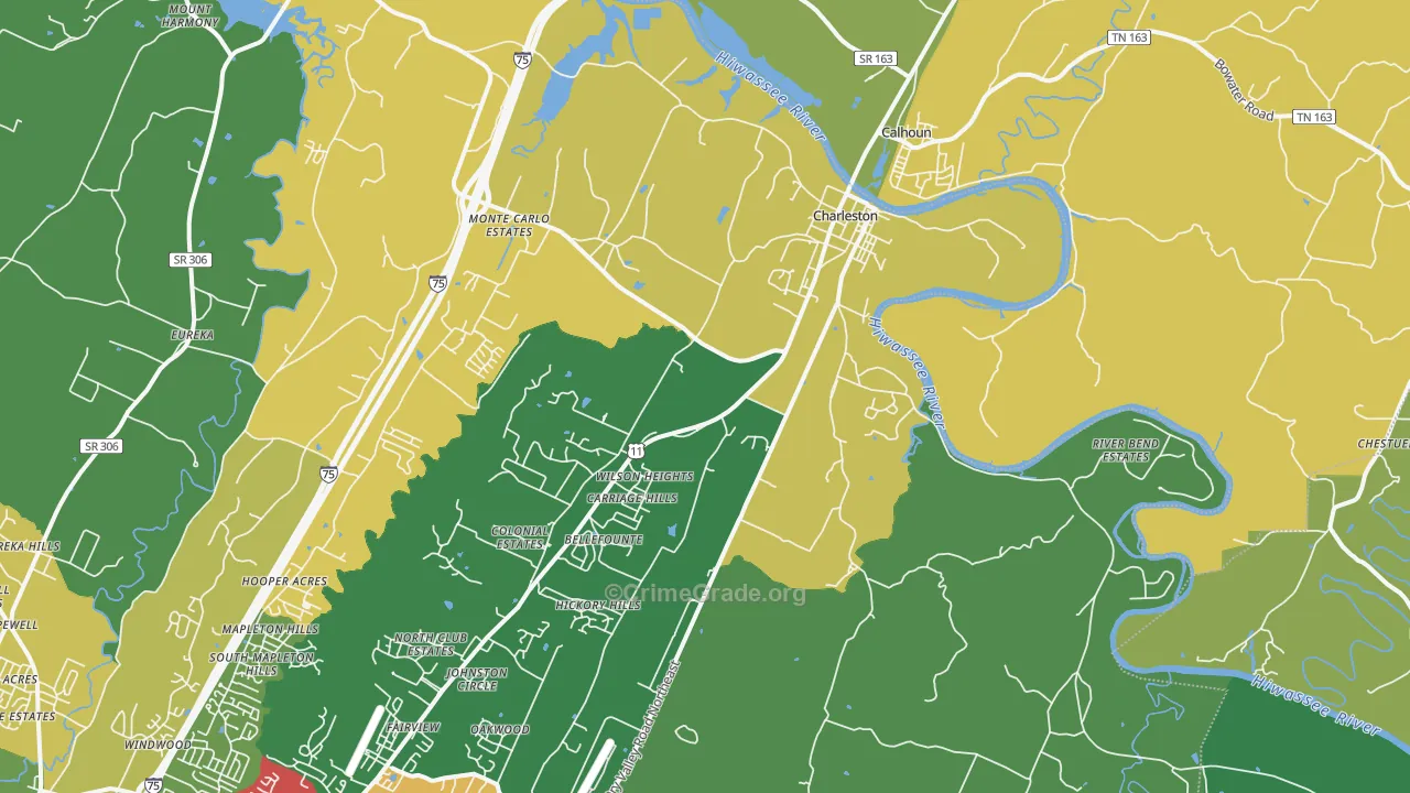 37310, TN Map of Theft Rates