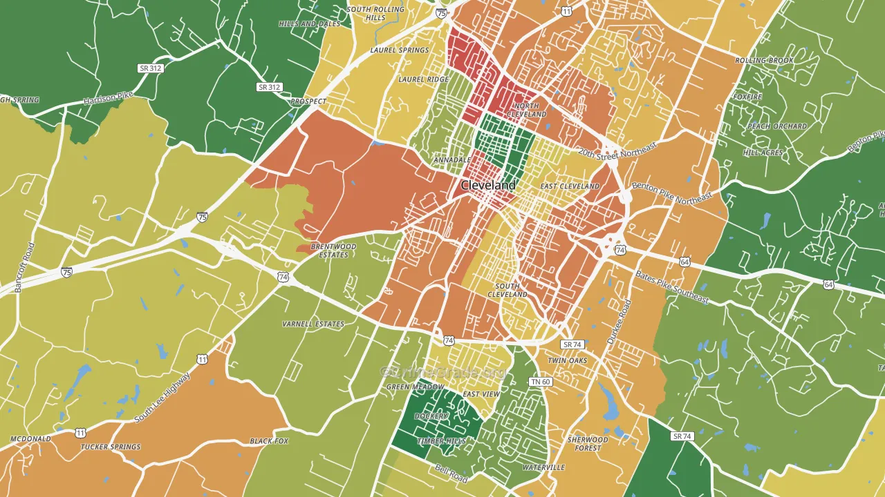 37311, TN Map of Theft Rates