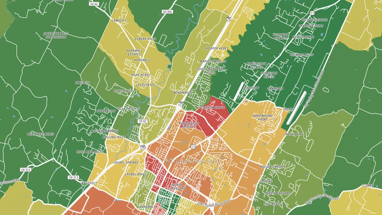 37312, TN Map of Theft Rates