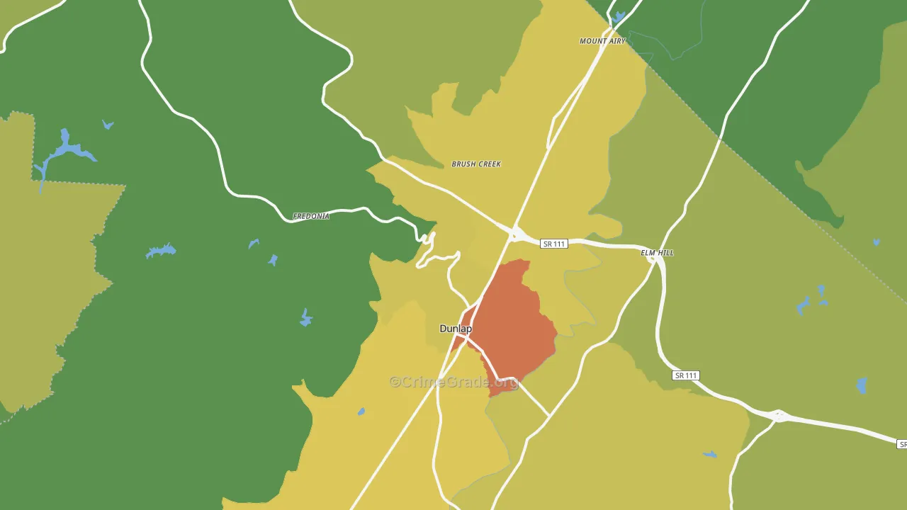 37327, TN Map of Theft Rates