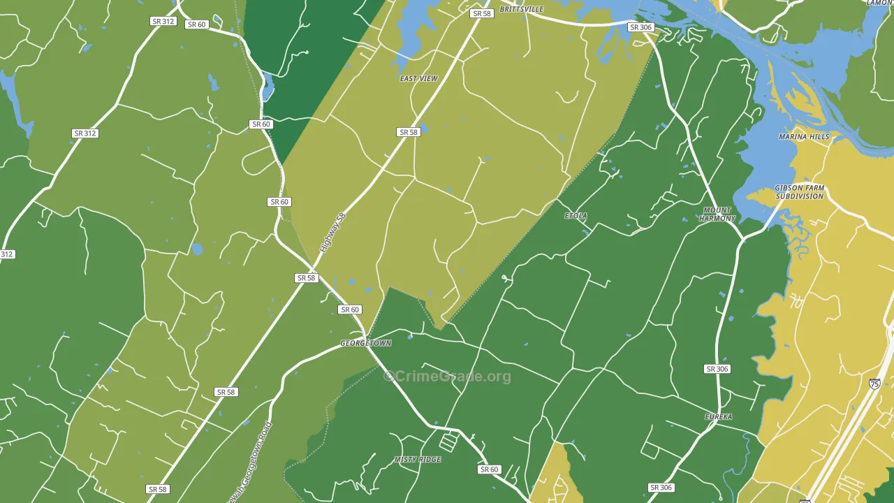 37336, TN Map of Theft Rates