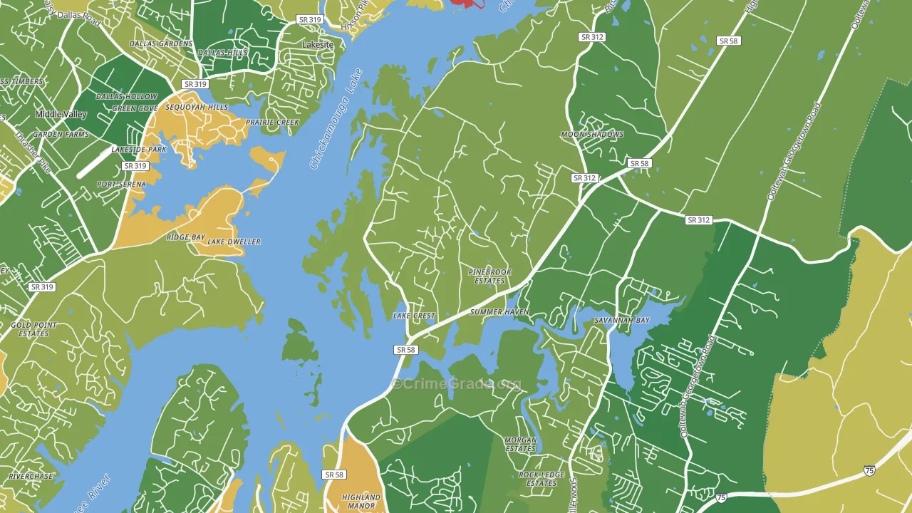 37341, TN Map of Theft Rates