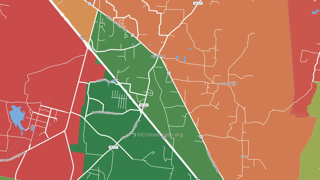 37342, TN Map of Theft Rates