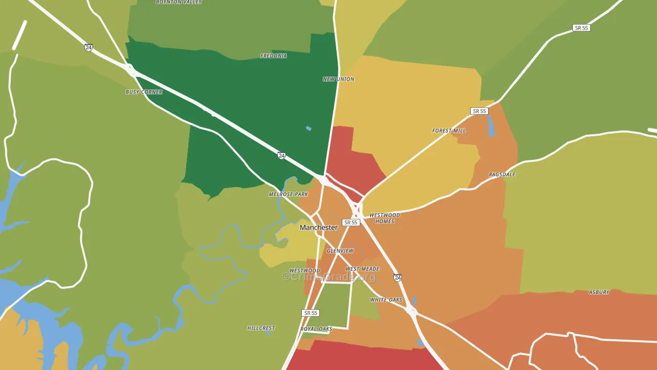 37355, TN Map of Theft Rates