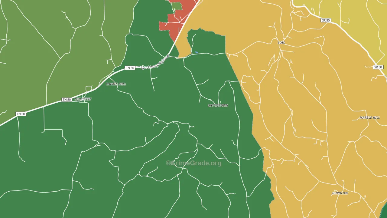 37359, TN Map of Theft Rates