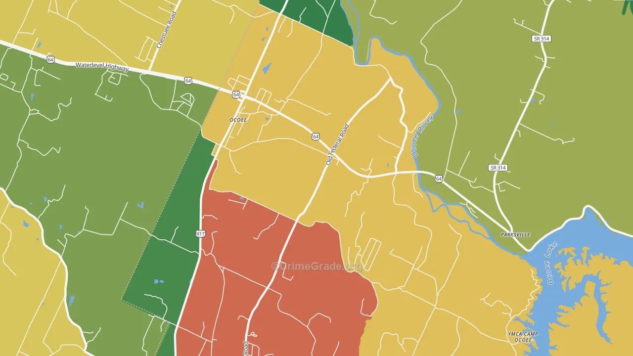 37361, TN Map of Theft Rates