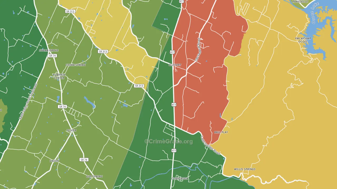 37362, TN Map of Theft Rates