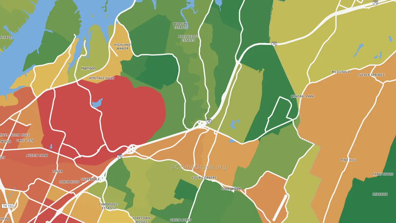 37363, TN Map of Theft Rates