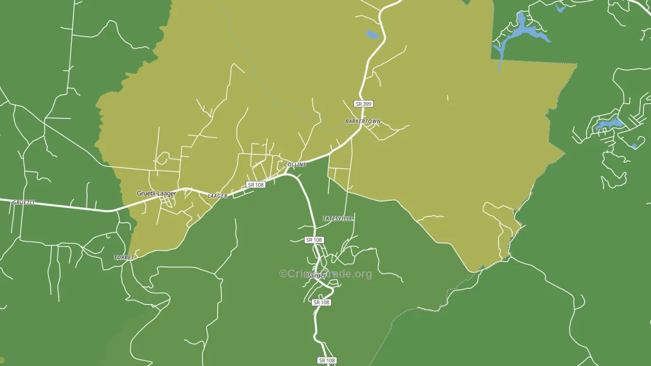 37365, TN Map of Theft Rates