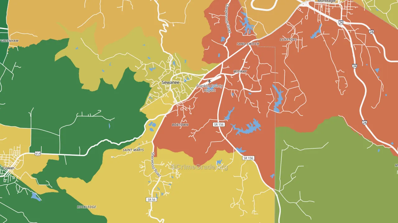 37375, TN Map of Theft Rates