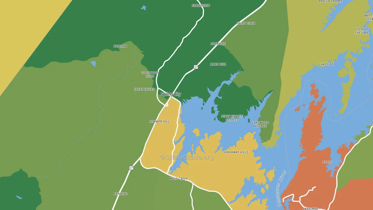 37381, TN Map of Theft Rates