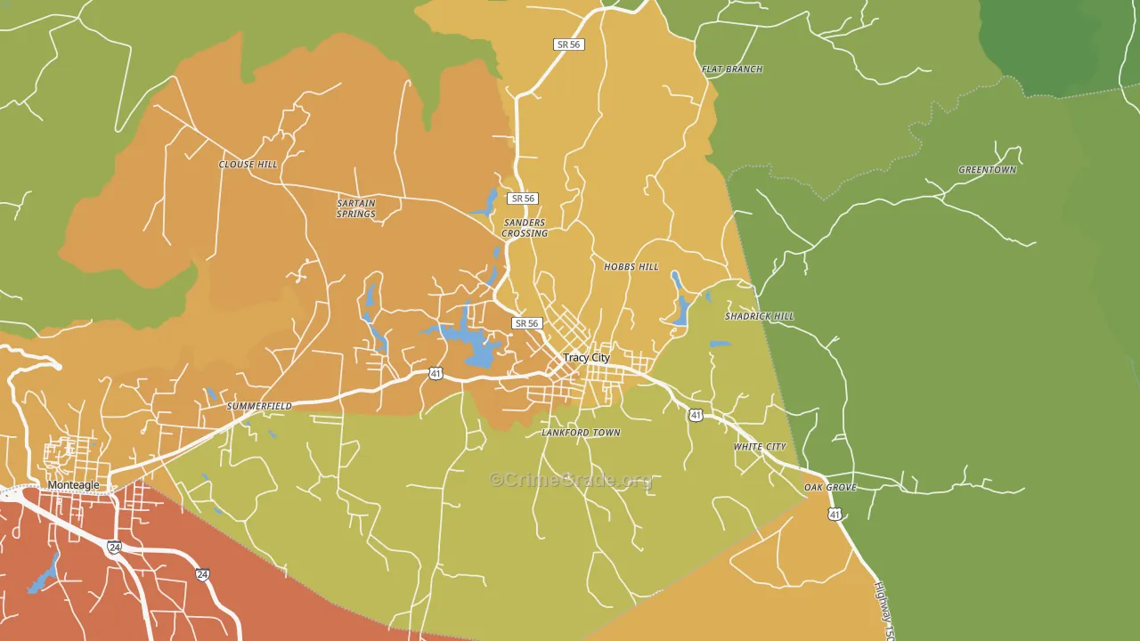 37387, TN Map of Theft Rates
