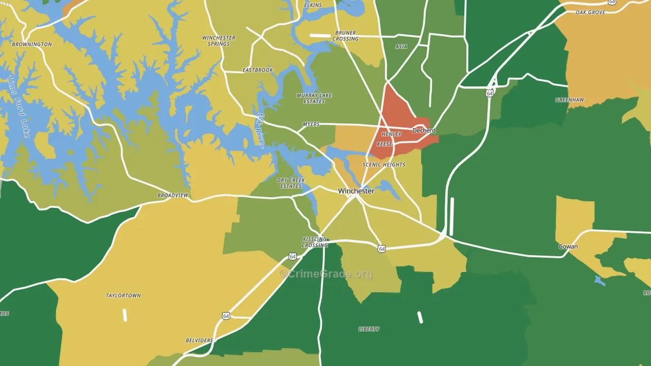37398, TN Map of Theft Rates