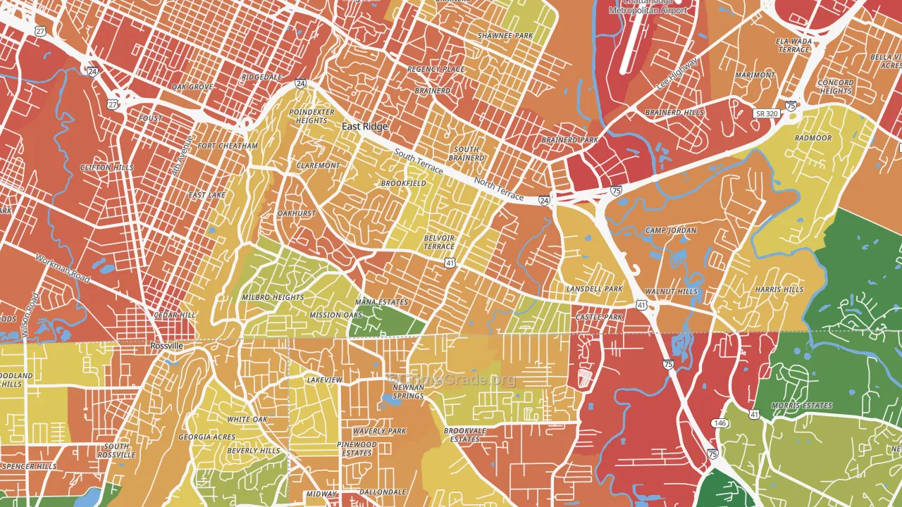 37412, TN Map of Theft Rates