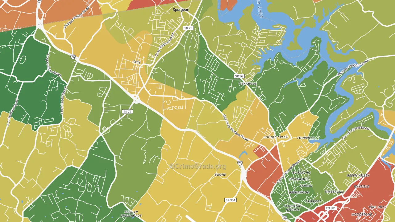 37615, TN Map of Theft Rates