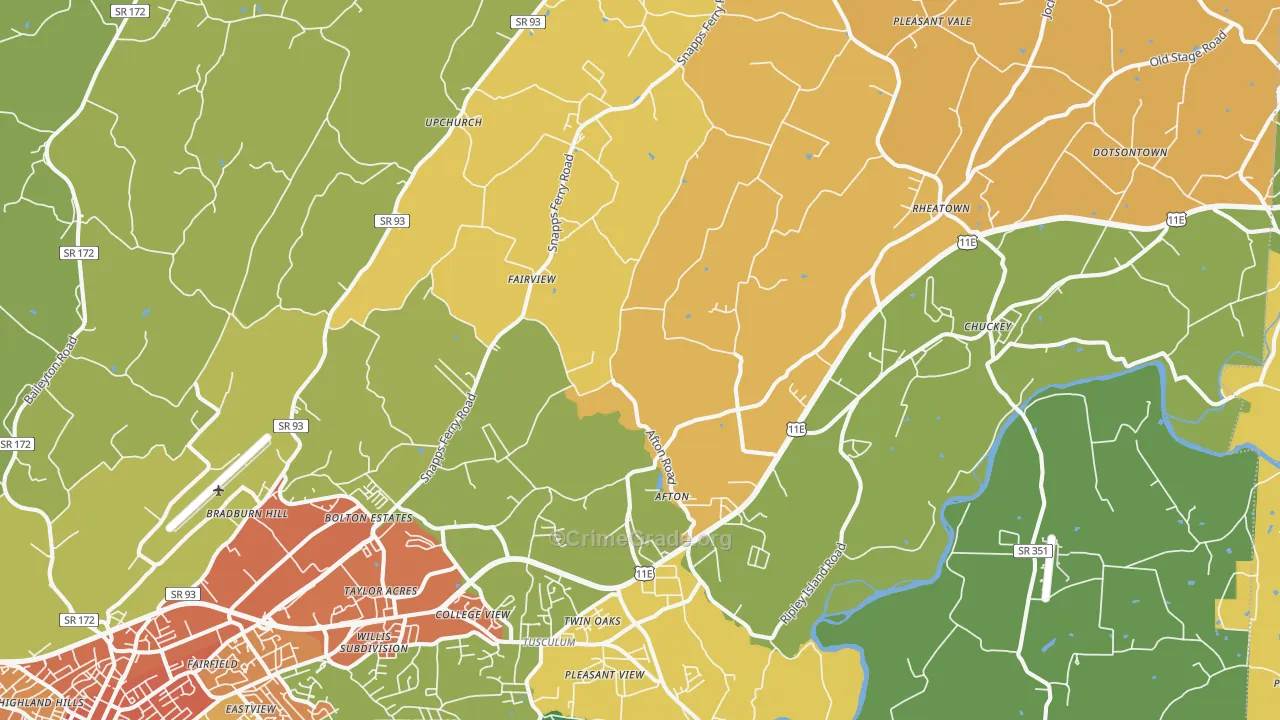 37616, TN Map of Theft Rates