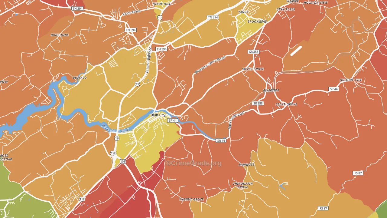 37618, TN Map of Theft Rates