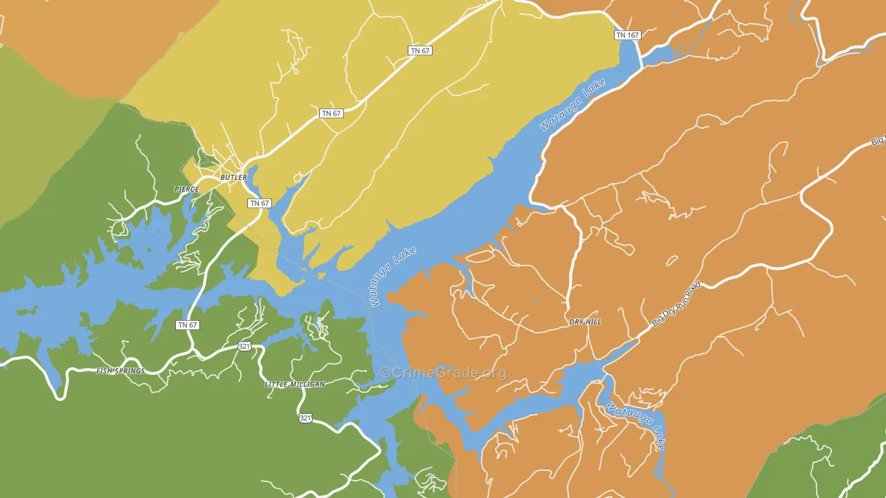 37640, TN Map of Theft Rates