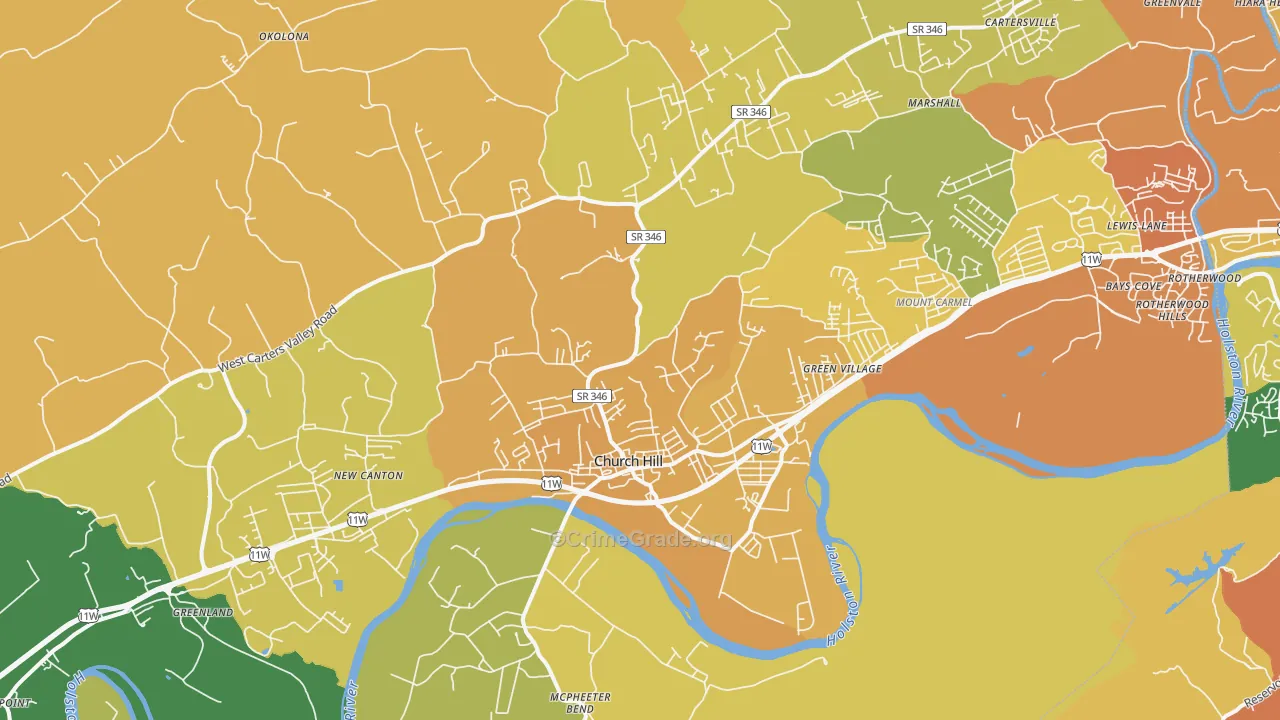 37642, TN Map of Theft Rates