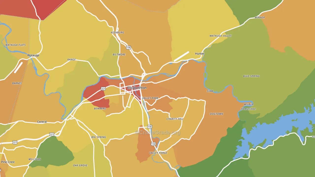 37643, TN Map of Theft Rates