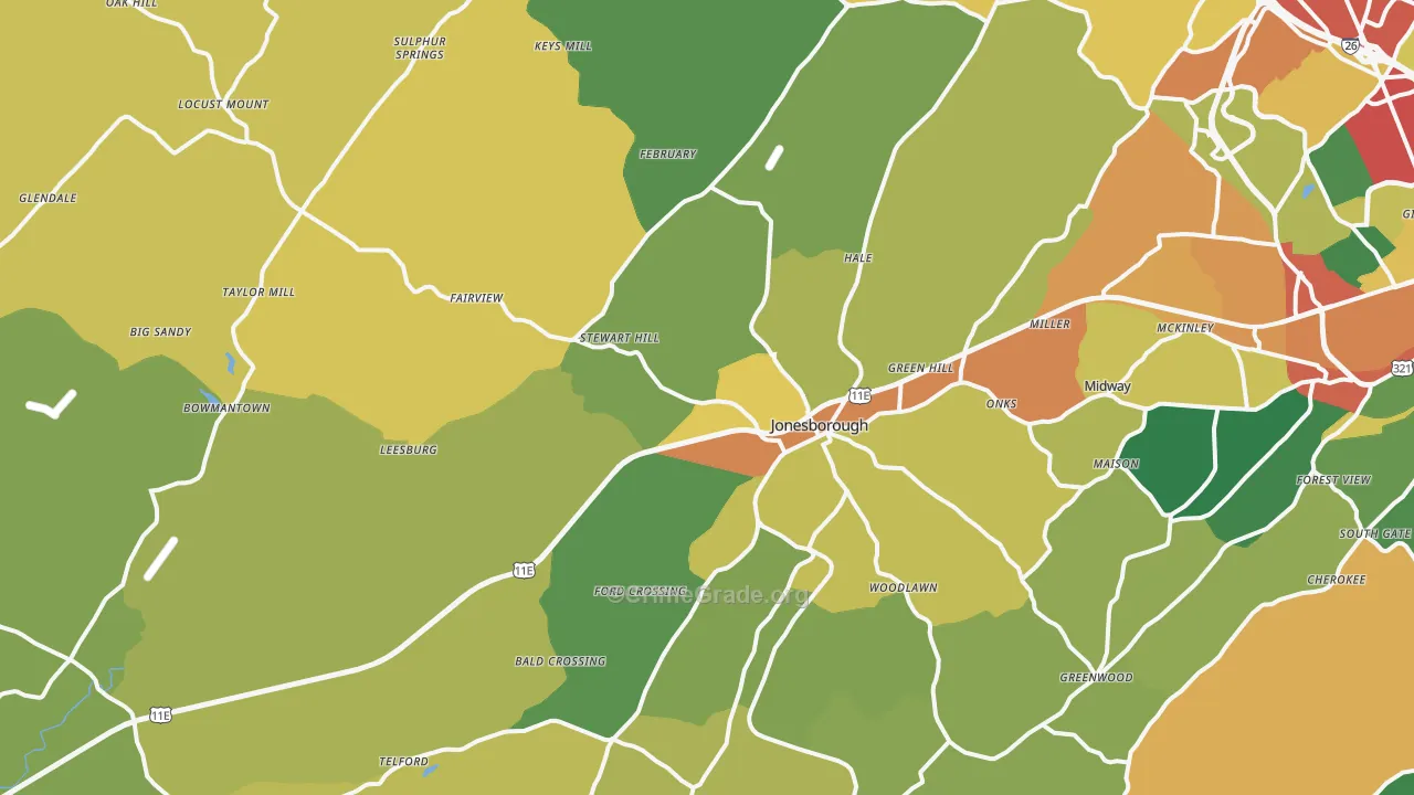 37659, TN Map of Theft Rates