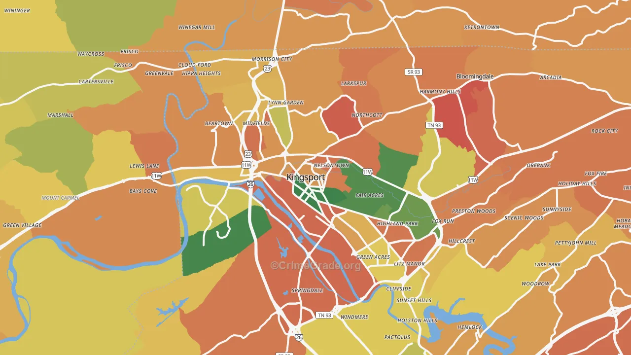 37660, TN Map of Theft Rates
