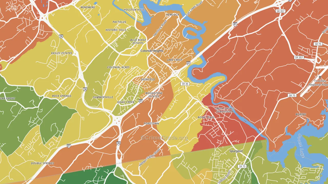 37663, TN Map of Theft Rates