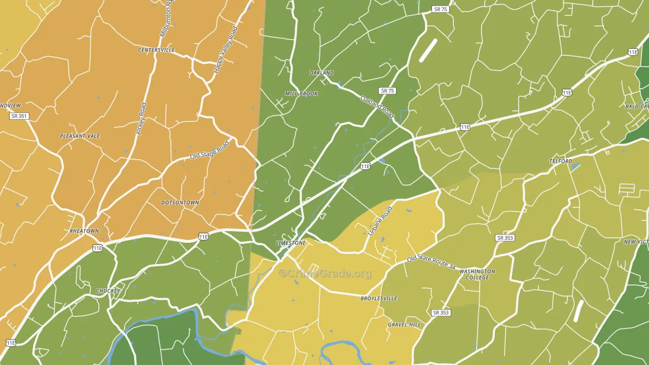 37681, TN Map of Theft Rates