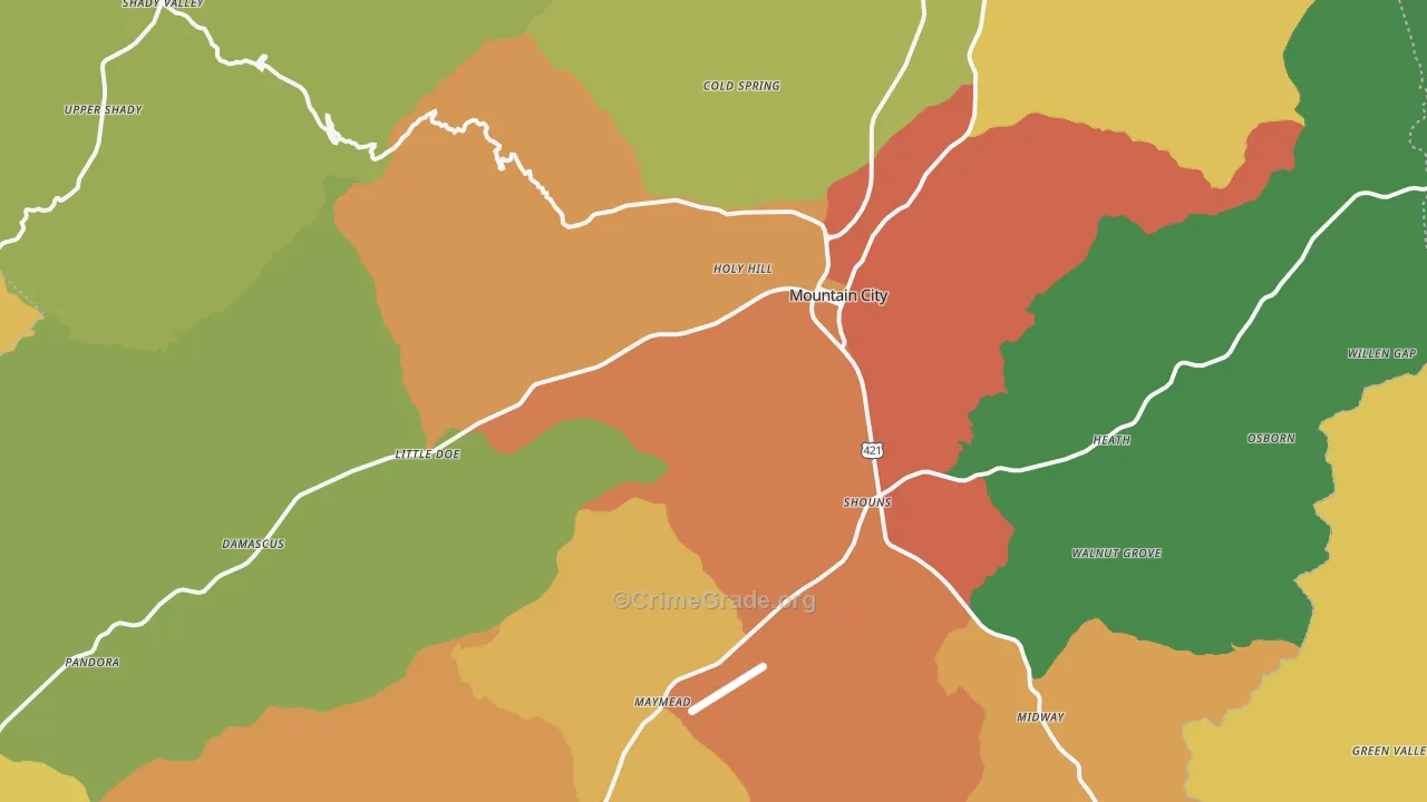 37683, TN Map of Theft Rates