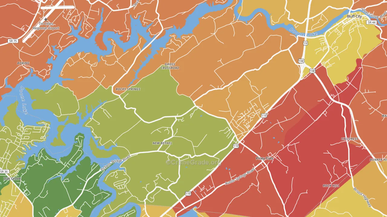 37686, TN Map of Theft Rates