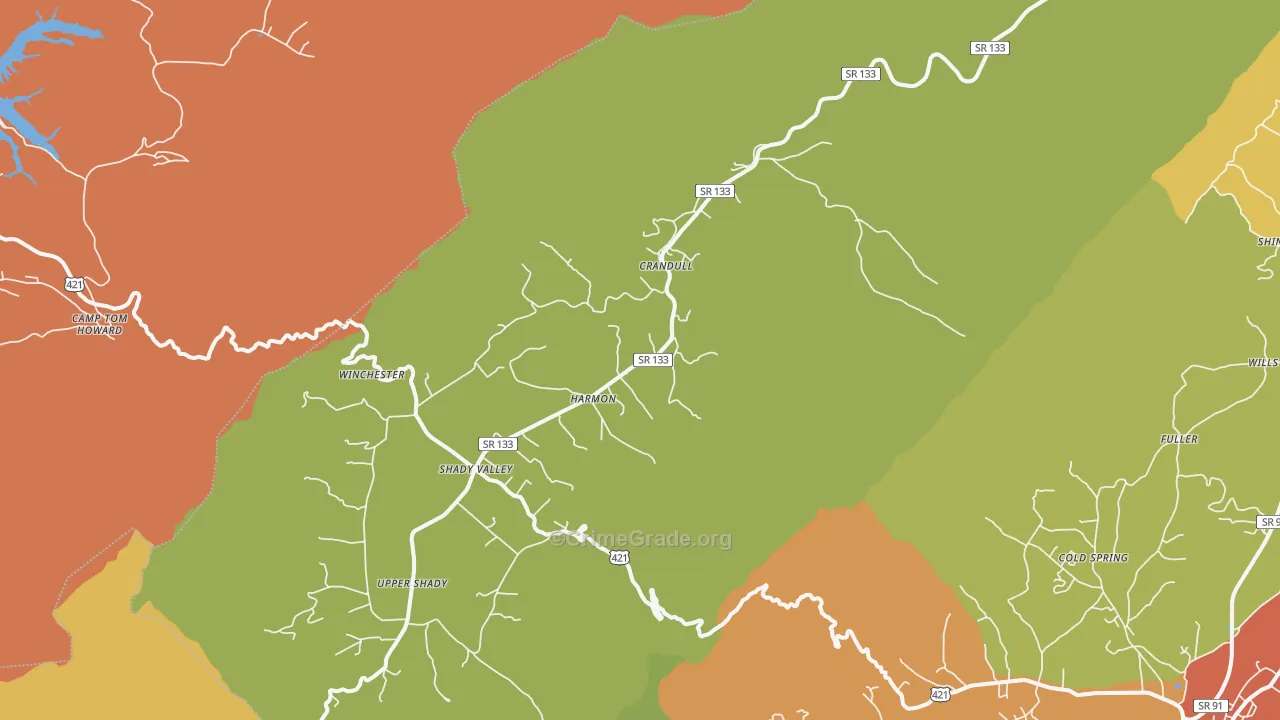 37688, TN Map of Theft Rates