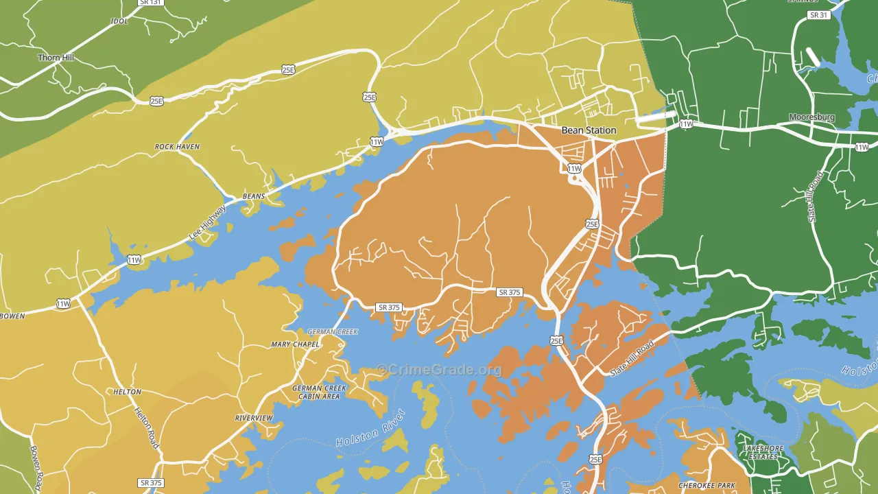 37708, TN Map of Theft Rates