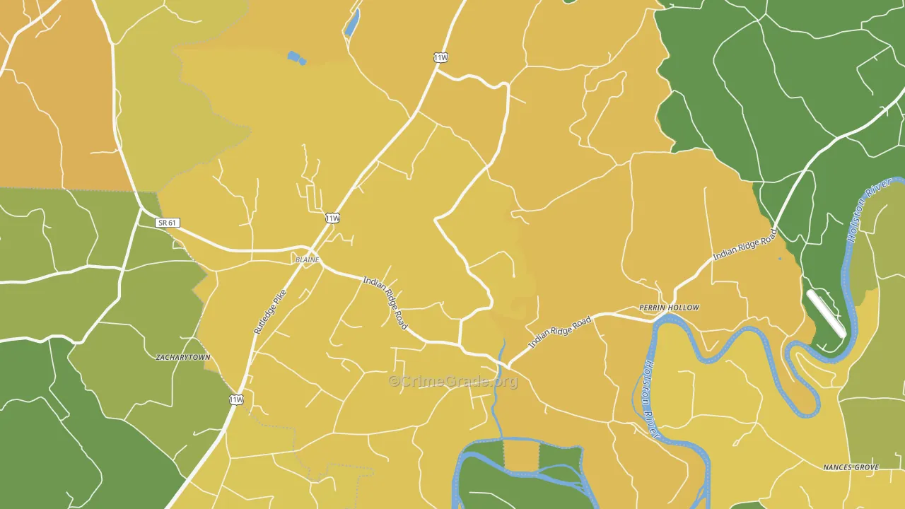37709, TN Map of Theft Rates