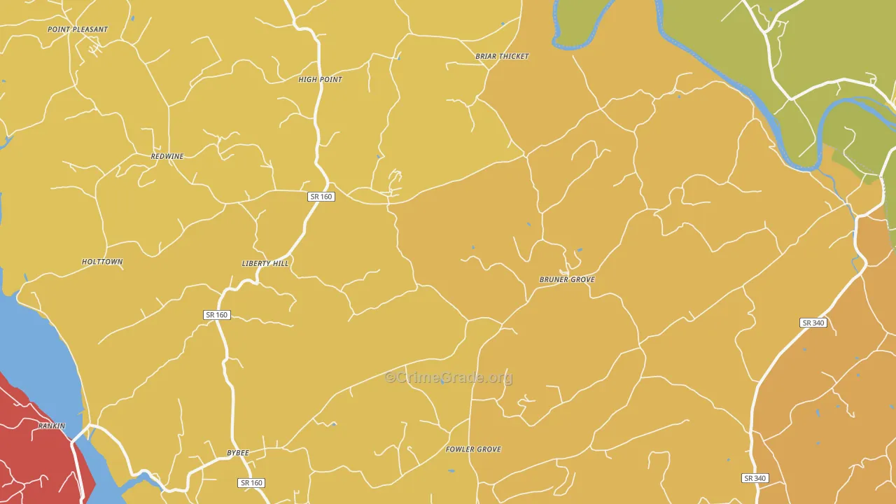 37713, TN Map of Theft Rates