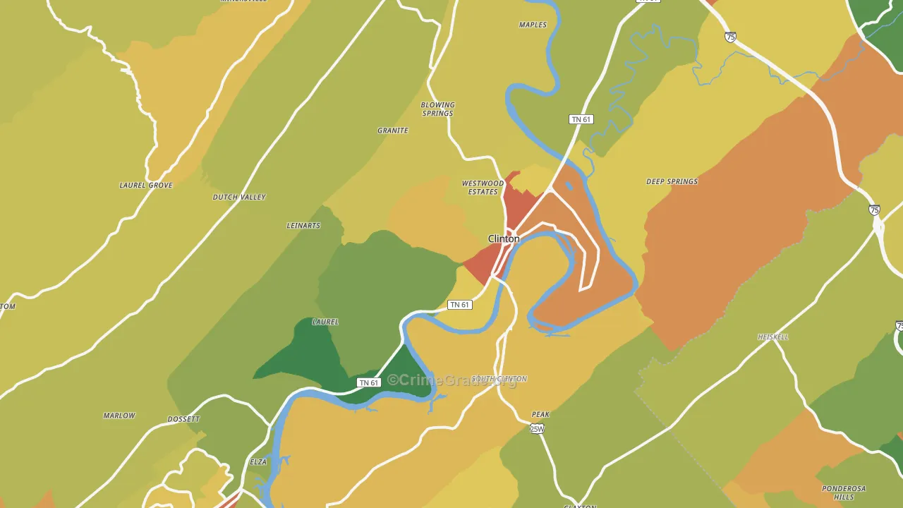 37716, TN Map of Theft Rates