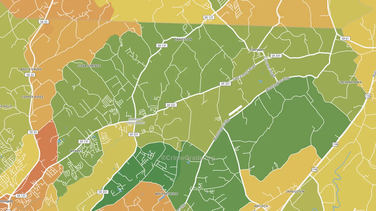 37721, TN Map of Theft Rates