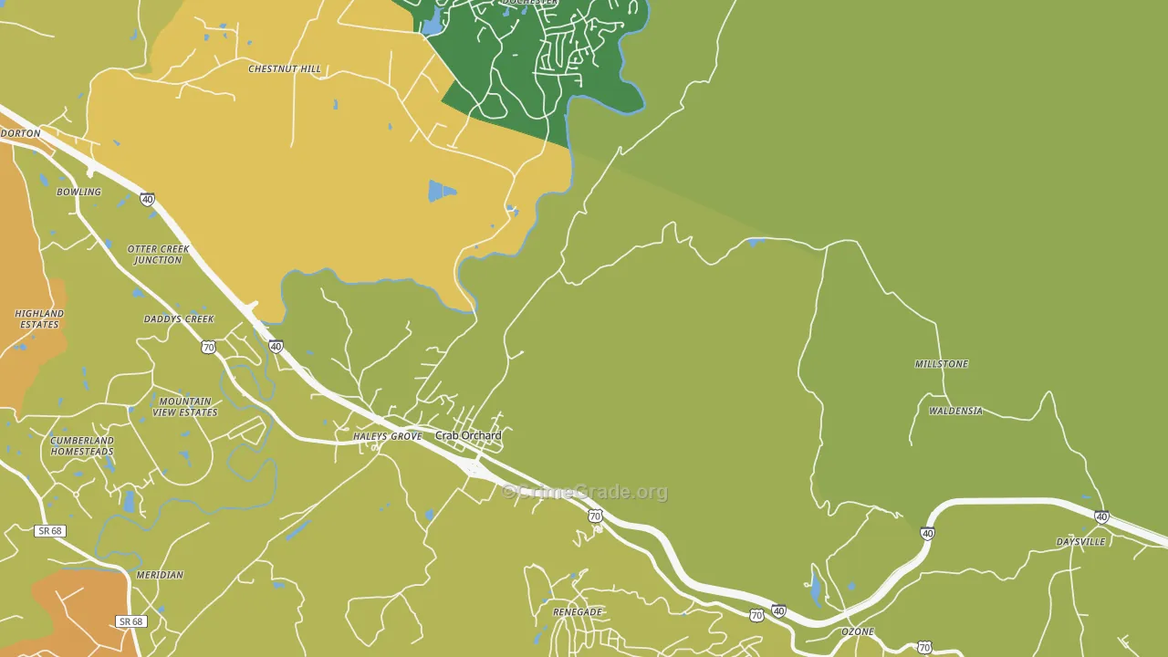 37723, TN Map of Theft Rates