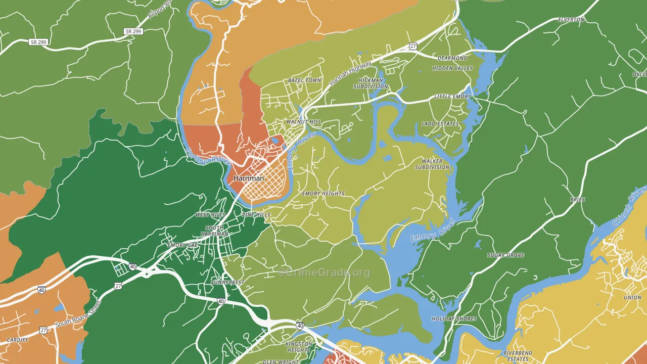 37748, TN Map of Theft Rates