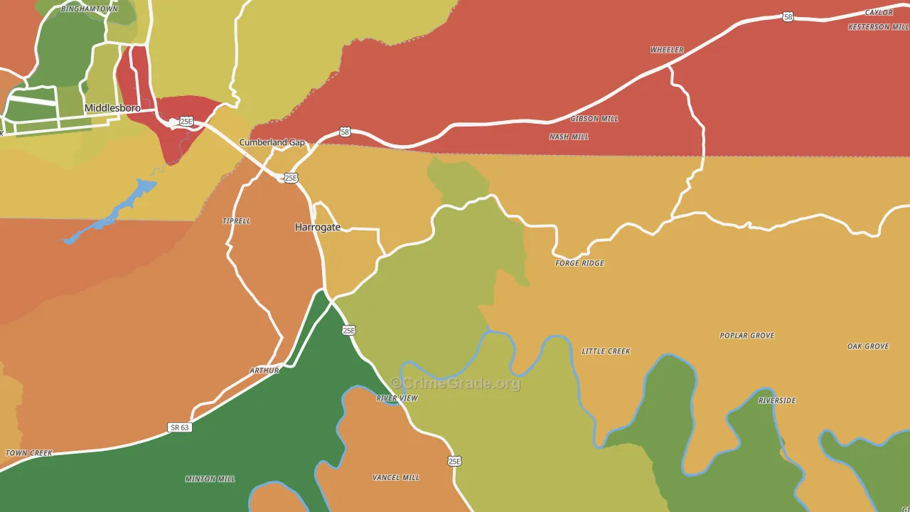 37752, TN Map of Theft Rates