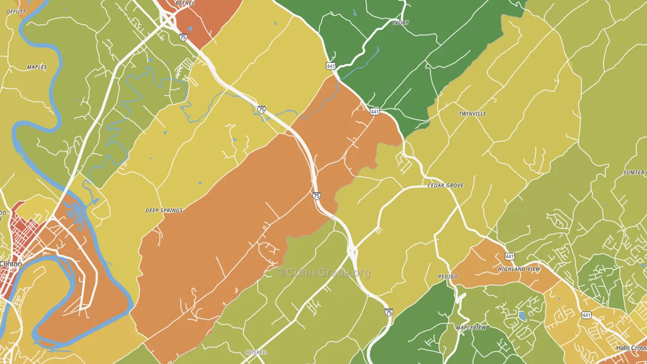 37754, TN Map of Theft Rates
