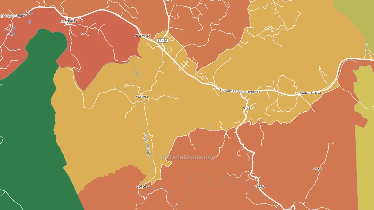 37756, TN Map of Theft Rates