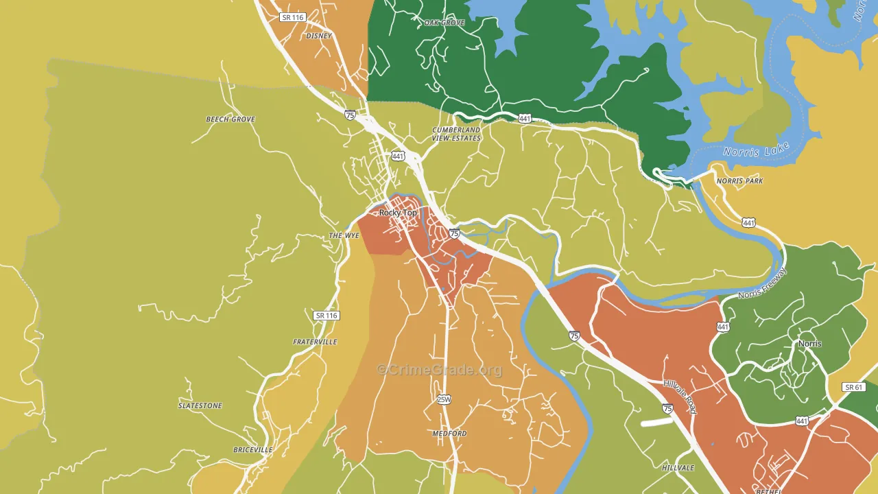 37769, TN Map of Theft Rates