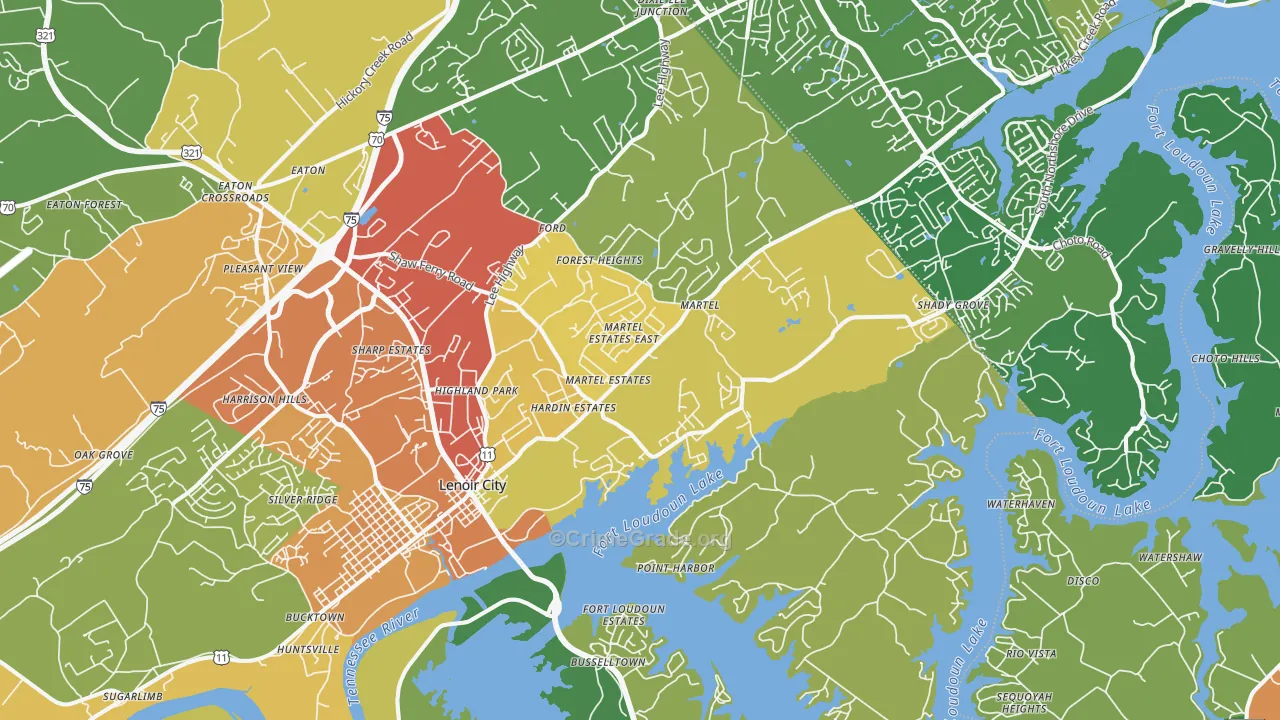 37772, TN Map of Theft Rates