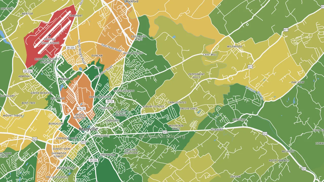 37804, TN Map of Theft Rates