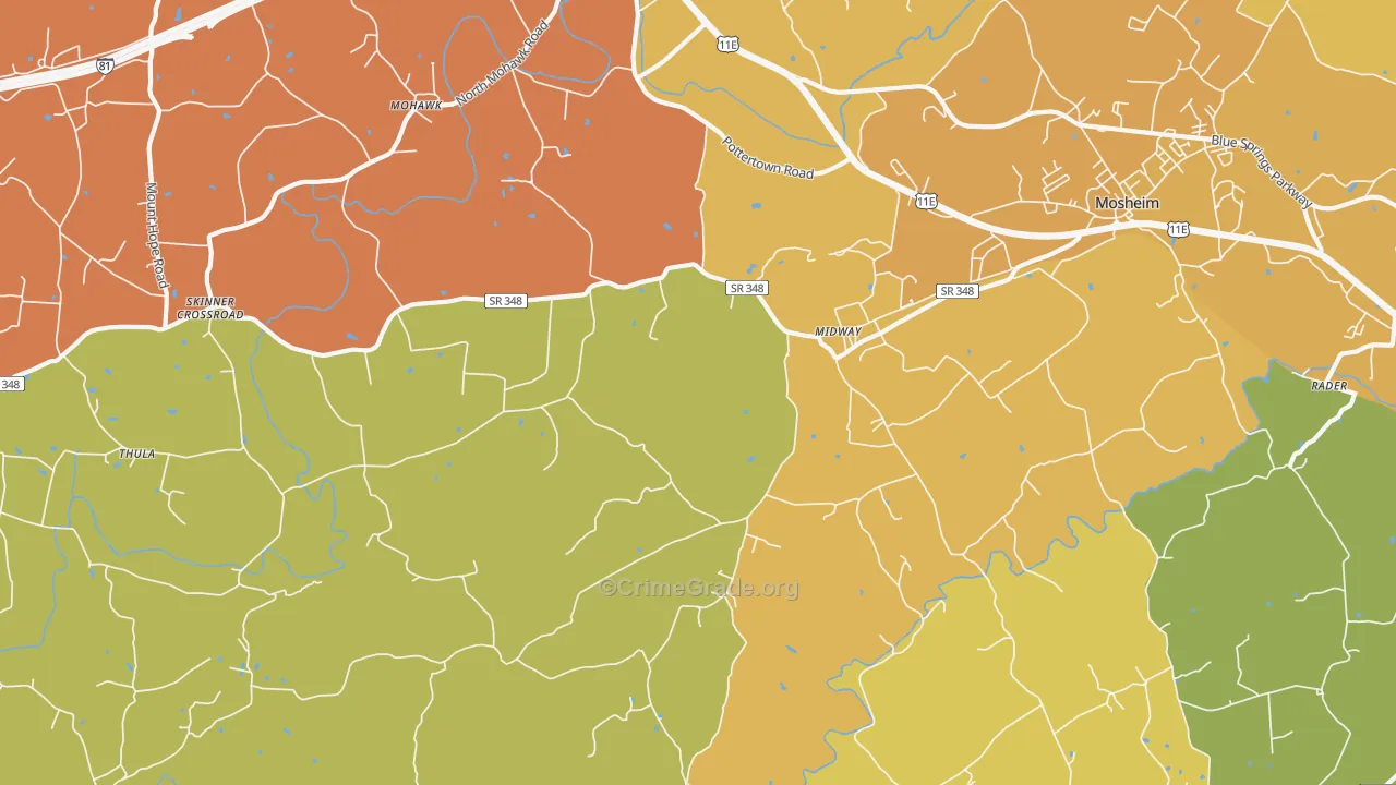 37809, TN Map of Theft Rates