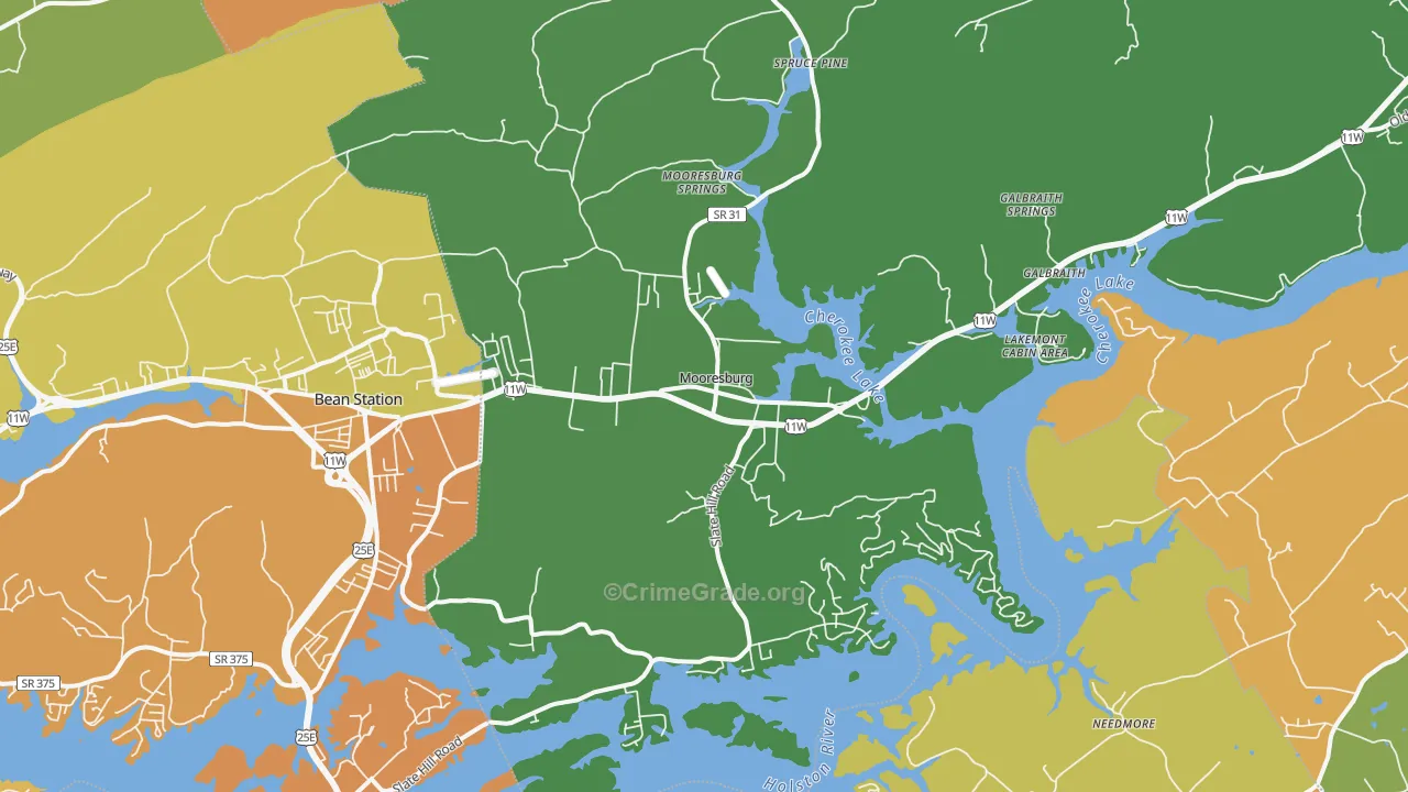 37811, TN Map of Theft Rates